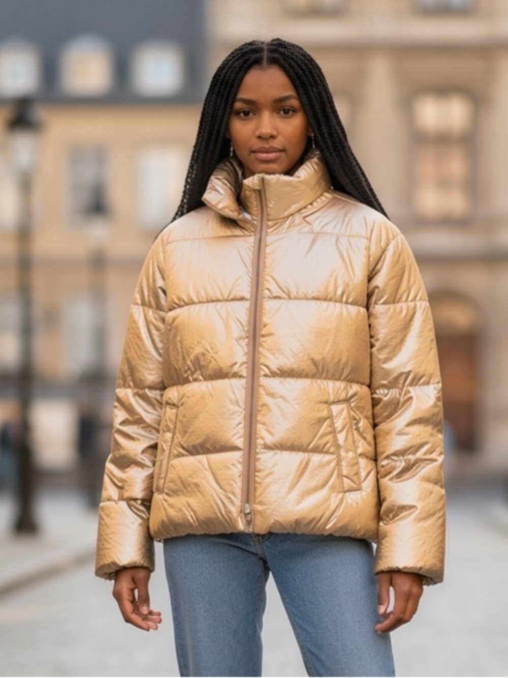 J. CREW Women’s XS Gold Puffy Jacket